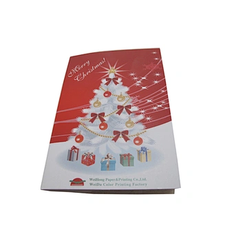 Custom logo Printing Paper Card Christmas Card Xmas Tree Christmas Greeting Card Thank You Card Free Design